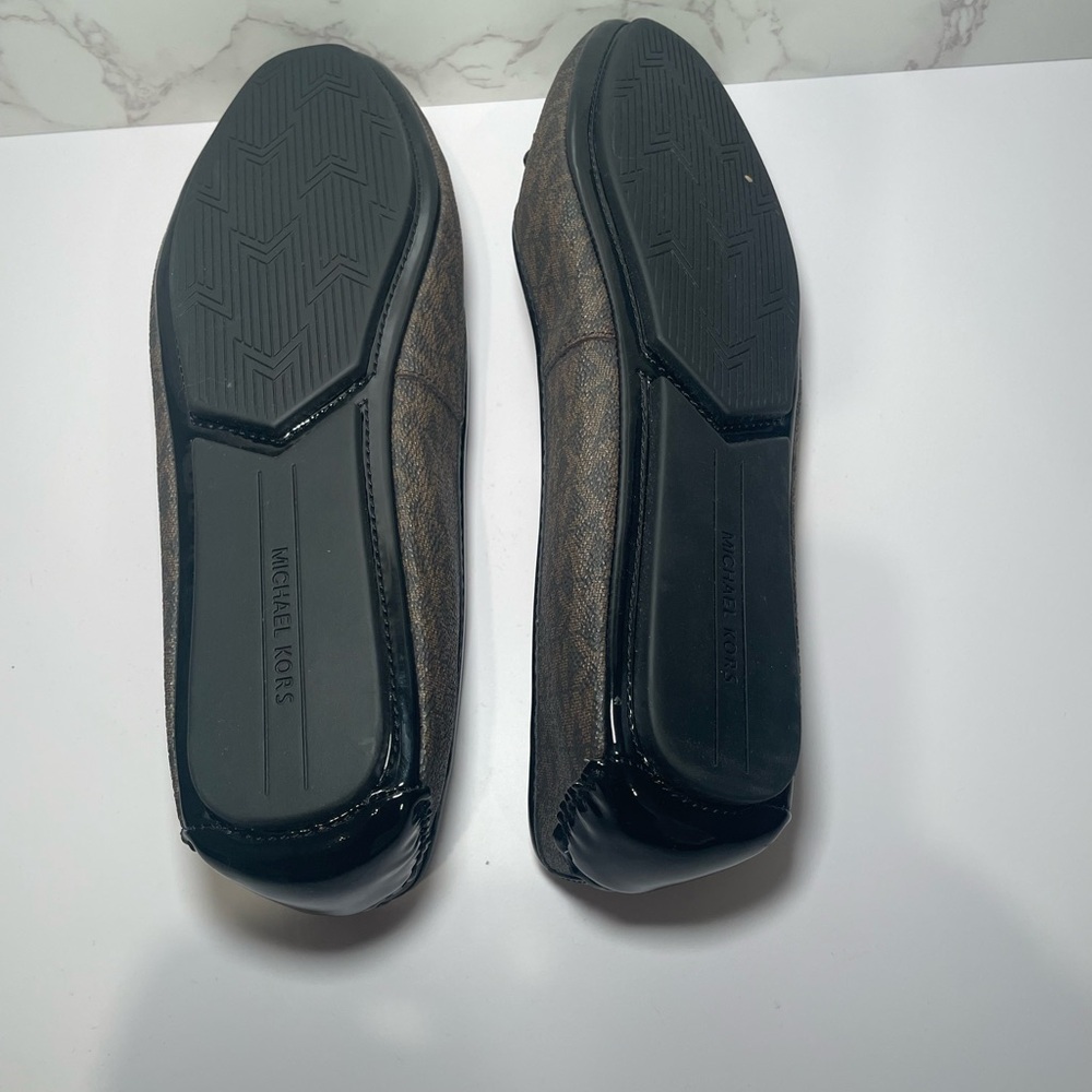 Michael Kors Women's Brown and Gold Loafers - Picture 5 of 5
